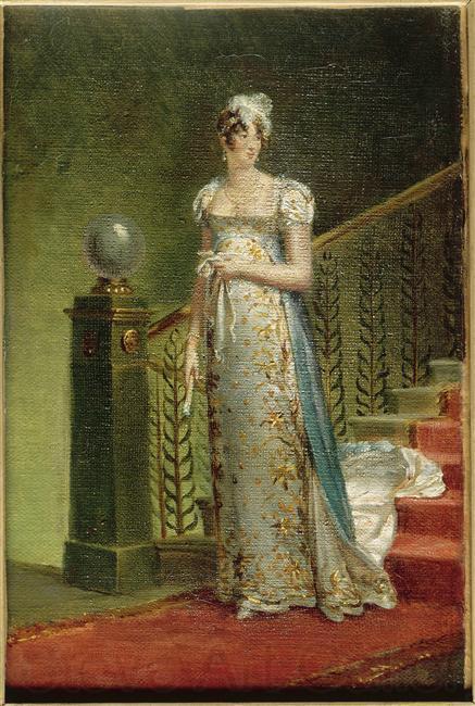 Francois Gerard Portrait of Caroline Murat descending the staircase of Elysee Palace Norge oil painting art